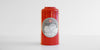 A red canister with a Red Blossom Tea Company label in the middle.