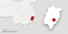 A map of China highlighting Fujian province. There is a red dot on Anxi county